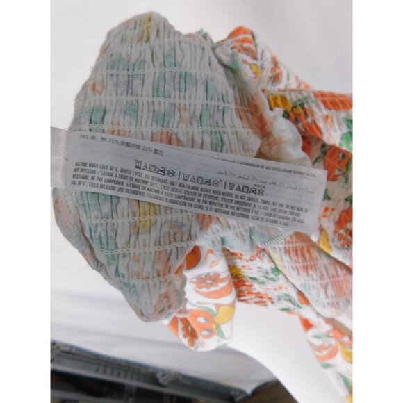 Disney Vault Collection Shirt Womens 3X Orange Smocked Puff Sleeve Square Neck - Picture 12 of 12